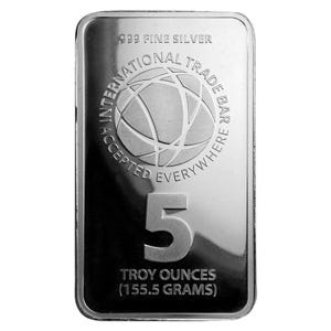 5 oz Silver International Trade Bullion (ITB) Bar