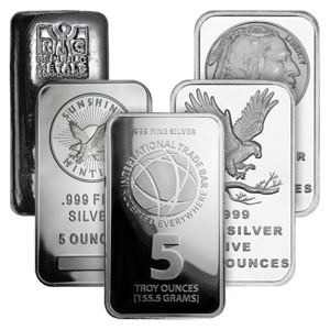 5 oz Silver Bar (Hallmark Varies)
