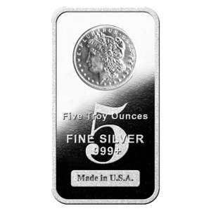 5 oz Silver Morgan Dollar Bar