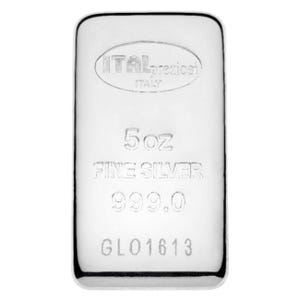 5oz Silver Italpreziosi Cast Bar