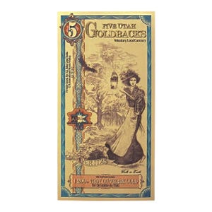 5 Utah Goldback - Aurum Gold Foil Note (24k)