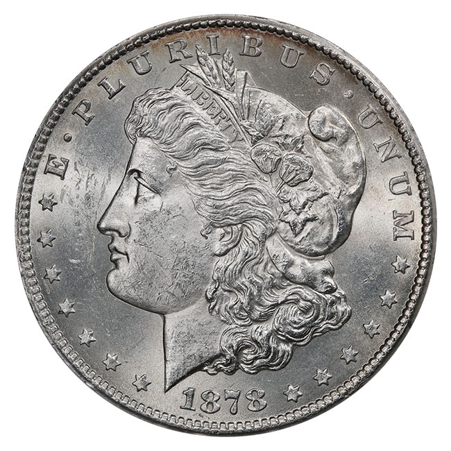 銀杯 1878-CC-T$-PCGS-MS-64-Rare-