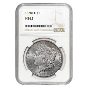 1878-CC $1 Morgan Silver Dollar - NGC MS62