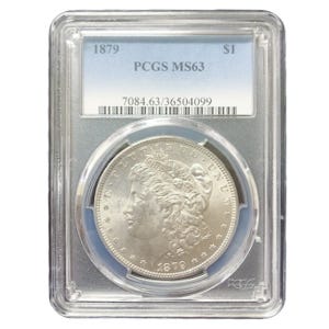 1879 $1 Morgan Silver Dollar - PCGS MS63