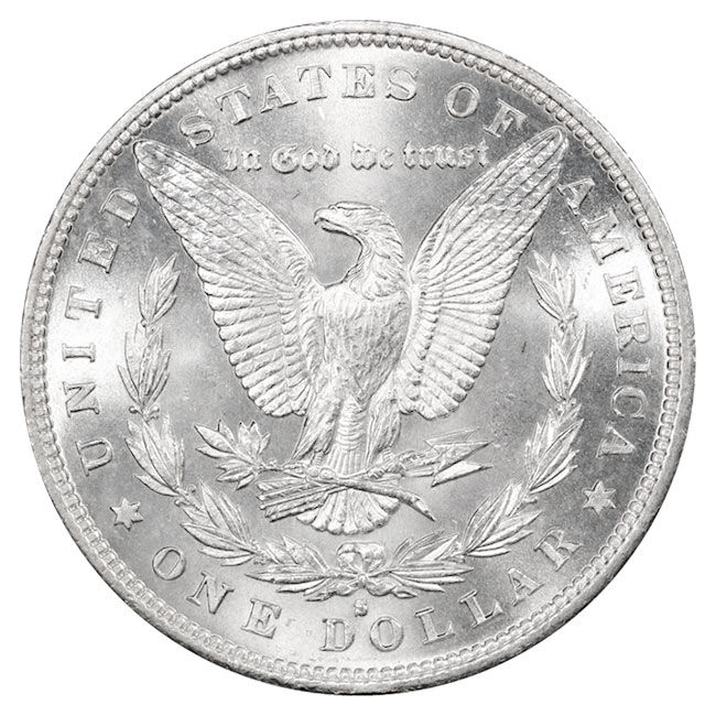 1879-S $1 Morgan Silver Dollar Miles Standish Signature Label NGC MS65