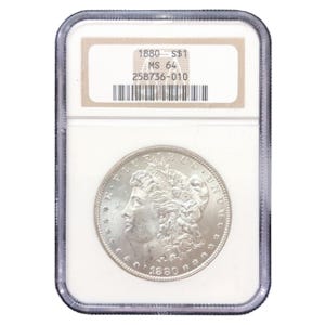 1880 $1 Morgan Silver Dollar - NGC MS64