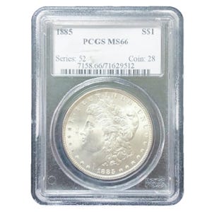 1885 $1 Morgan Silver Dollar PCGS MS66