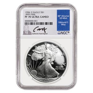1986 $1 Silver American Eagle PF70