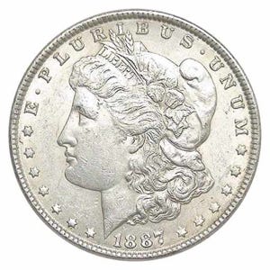 1887 $1 Morgan Silver Dollar AU