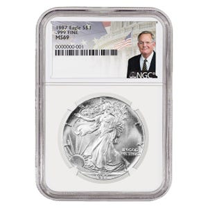 1987 $1 Silver American Eagle MS69 