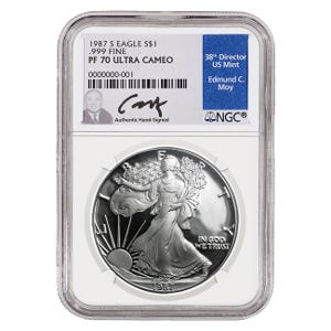 1987 $1 Silver American Eagle PF70
