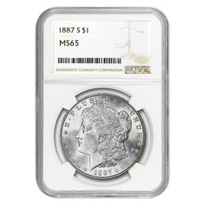 1887-S $1 Morgan Silver Dollar NGC MS65
