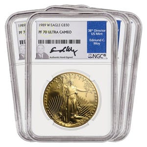 1989 Gold American Eagle SET PF70