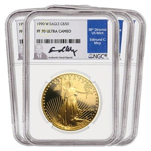 1990 Gold American Eagle SET PF70