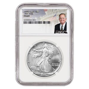 1990 $1 Silver American Eagle MS69 1