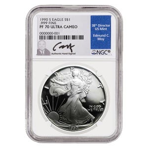 1990 $1 Silver American Eagle PF70