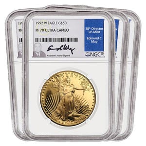1992 Gold American Eagle SET PF70