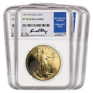 1993 Gold American Eagle SET PF70