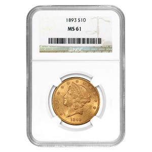 1893 $10 Liberty Gold Eagle NGC MS61