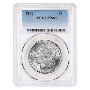 1893 $1 Morgan Silver Dollar - PCGS MS64