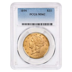 1894 $20 Liberty Gold Double Eagle MS62 PCGS