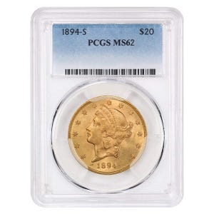 1894-S $20 Liberty Gold Double Eagle MS62 PCGS