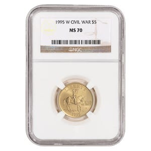 1995 $5 Civil War Gold Coin MS70