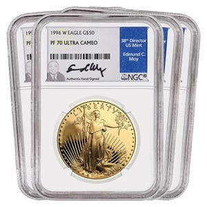 1996 Gold American Eagle SET PF70