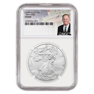 1996 $1 Silver American Eagle MS69 1