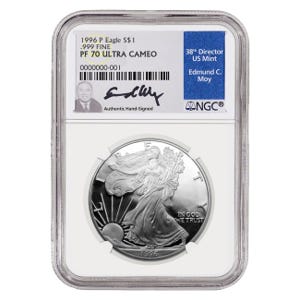 1996 $1 Silver American Eagle PF70