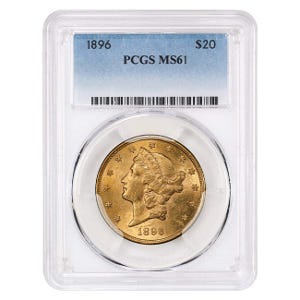 1896 $20 Liberty Gold Double Eagle PCGS MS61
