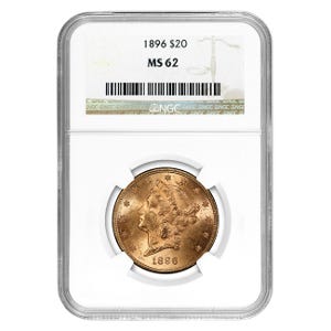 1896 $20 Liberty Gold Double Eagle NGC MS62
