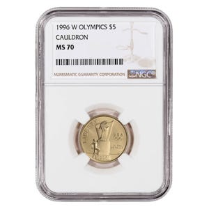 1996 $5 Olympic Cauldron MS70