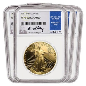 1997 Gold American Eagle SET PF70