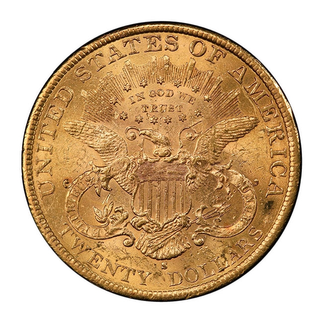 1897-S $20 Liberty Gold Double Eagle NGC MS62