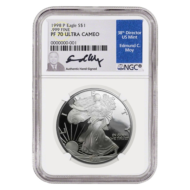 1998 $1 Silver American Eagle PF70