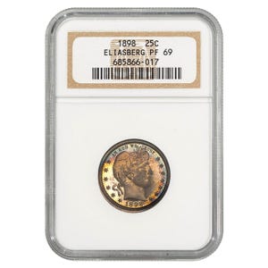 1898 Quarter Dollar Barber NGC PF69