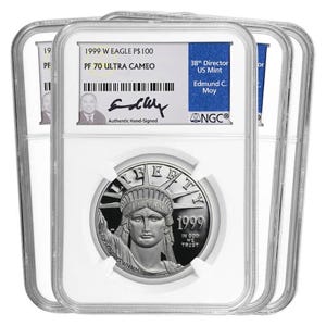 1999 Platinum American Eagle SET PF70