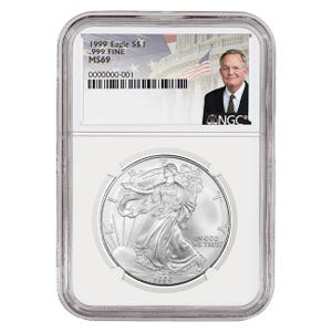 1999 $1 Silver American Eagle MS69 1