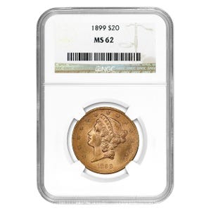 1899 $20 Liberty Gold Double Eagle NGC MS62