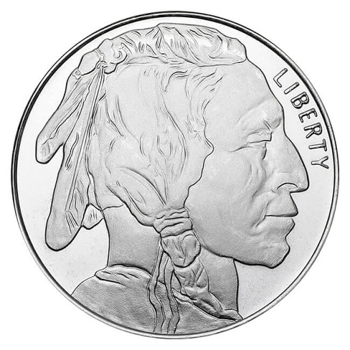 1 oz Silver Buffalo Replica Round