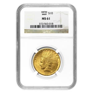 Common Date $10 Indian Gold Eagle MS61