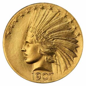 Common Date $10 Indian Gold Eagle VF
