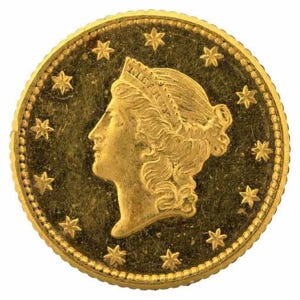 Common Date $1 Gold Liberty Type 1 VF