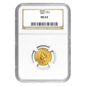 $1 Gold Type 2 MS62
