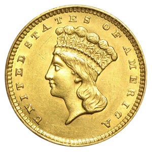 $1  Gold Type 3 AU