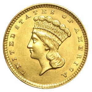 $1 Gold Type 3 UNC