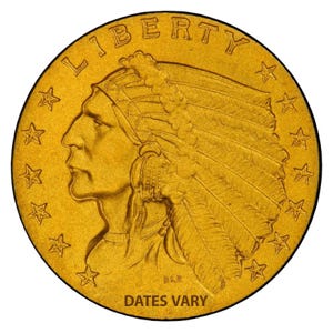 $2.5 Indian UNC