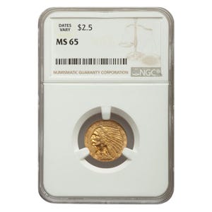 Common Date $2.50 Indian Gold Quarter Eagle MS65