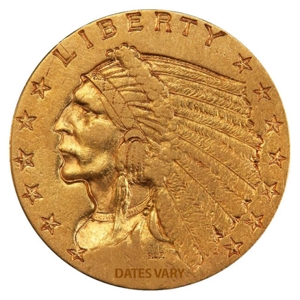 $2.50 Indian Head Gold Coin (VF)